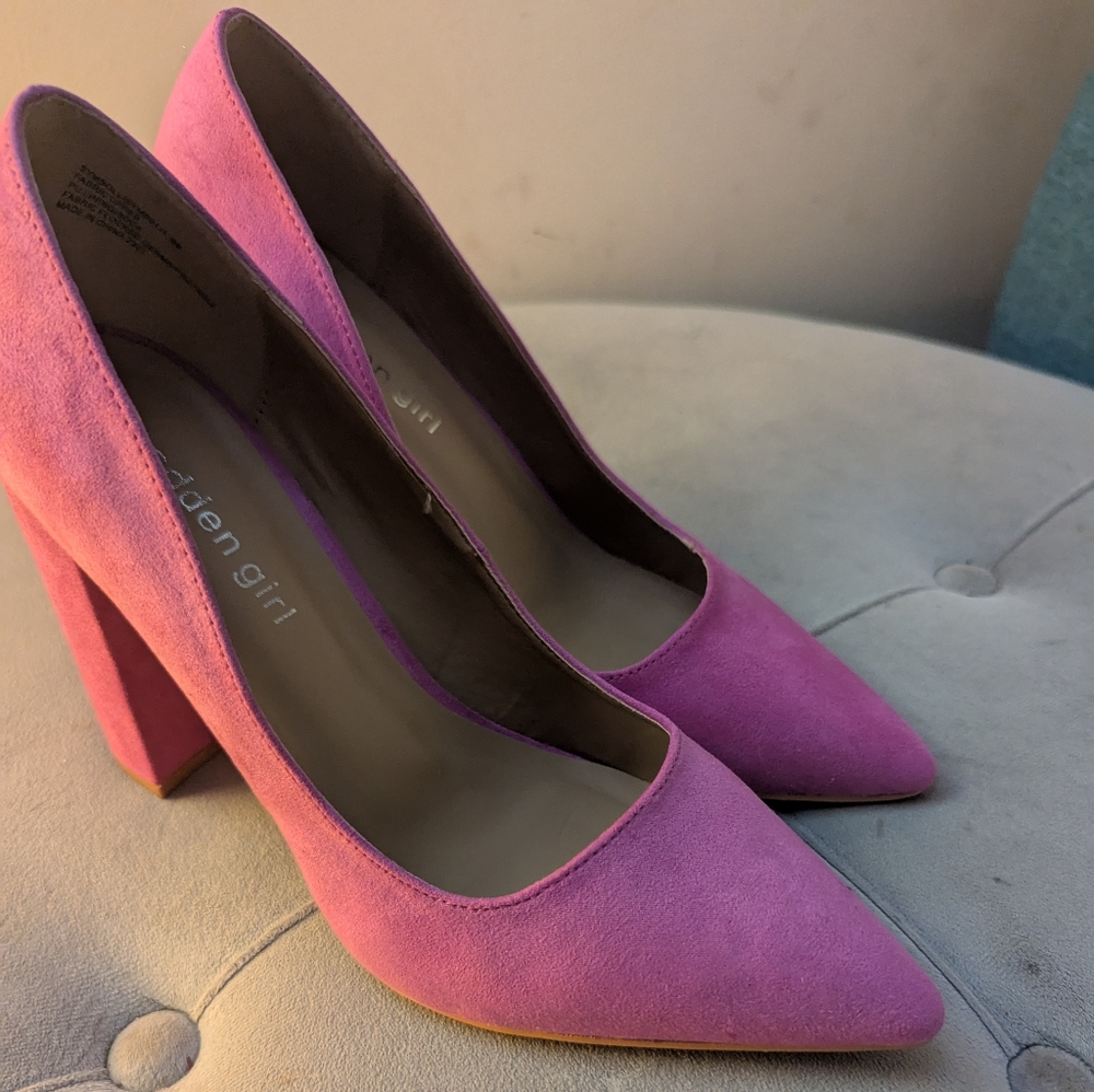 Madden Girl Vibrant Pink Block Heels